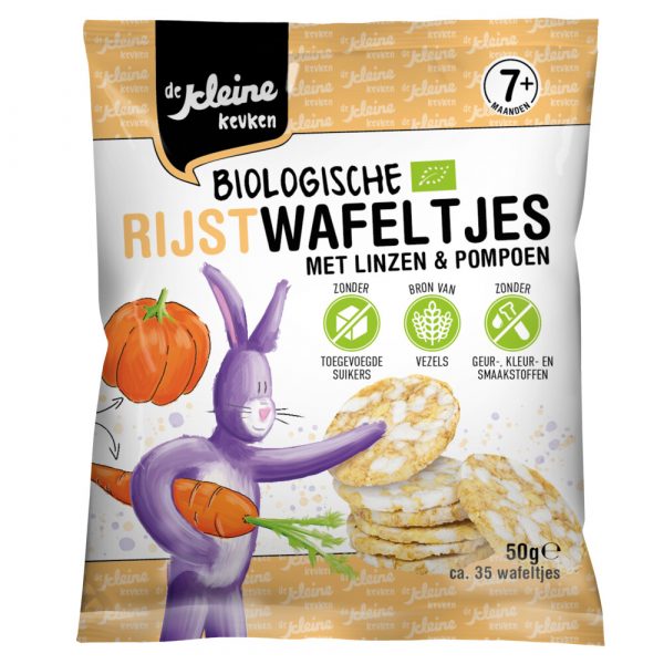 3x De Kleine Keuken Bio Rijstwafeltjes 50 gr