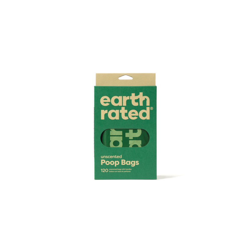 Earth Rated Eco Poepzakjes met Handvat Geurloos 120 zakjes