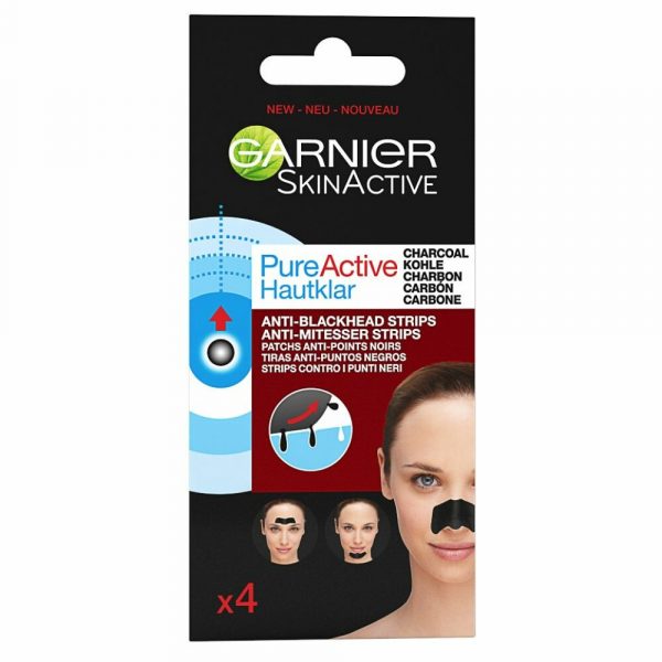 2x Garnier Pure Active Charcoal Neusstrips 4 stuks