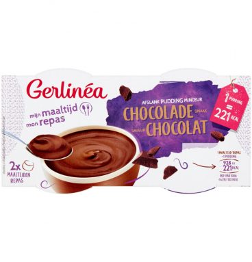 6x Gerlinea Pudding Chocolade 2 Pack 420 gr