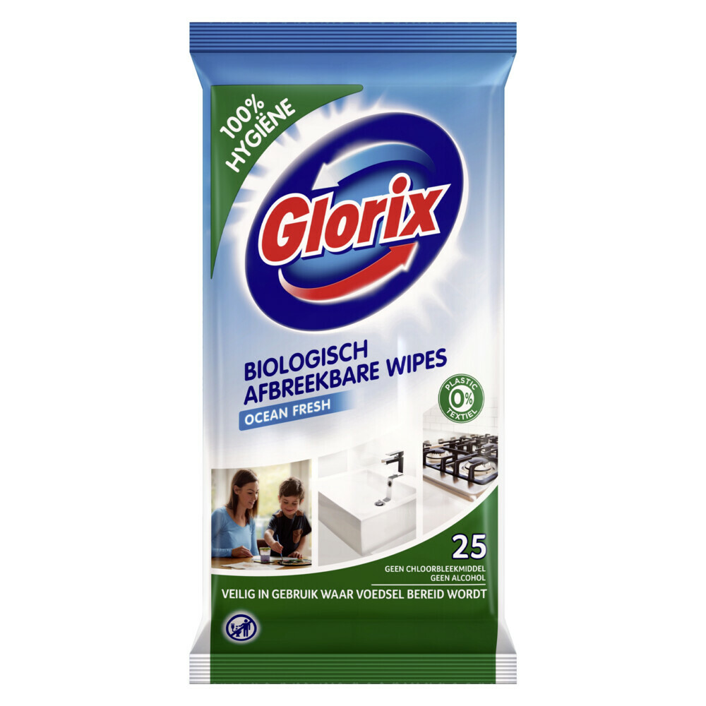 Glorix Schoonmaakdoekjes Original Ocean Fresh 25 stuks