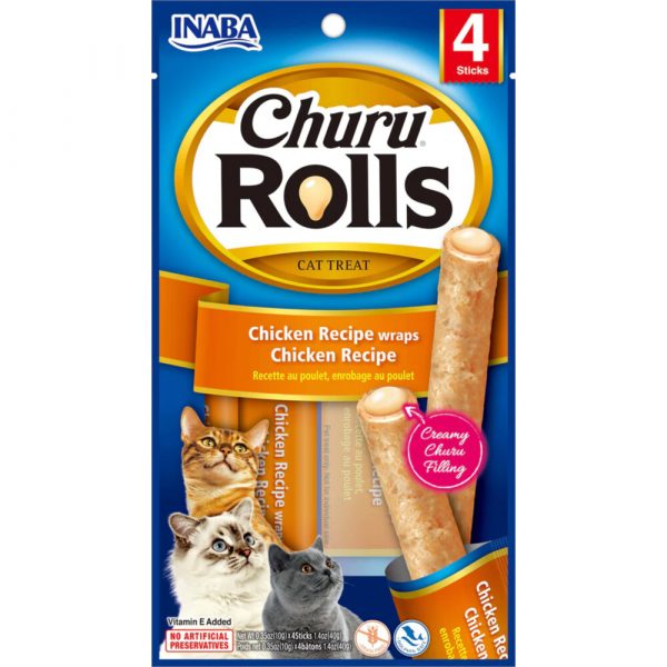 Inaba Kattensnack Churu Rolls Kip 40 gr