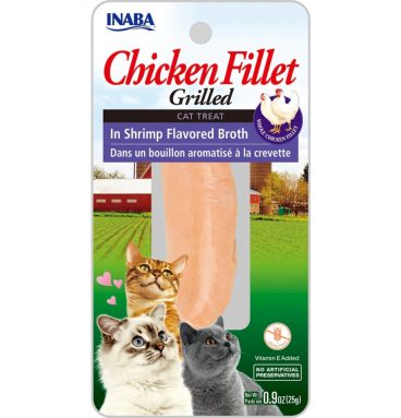 Inaba Kattensnack Grilled Chicken Garnalen Bouillon 25 gr