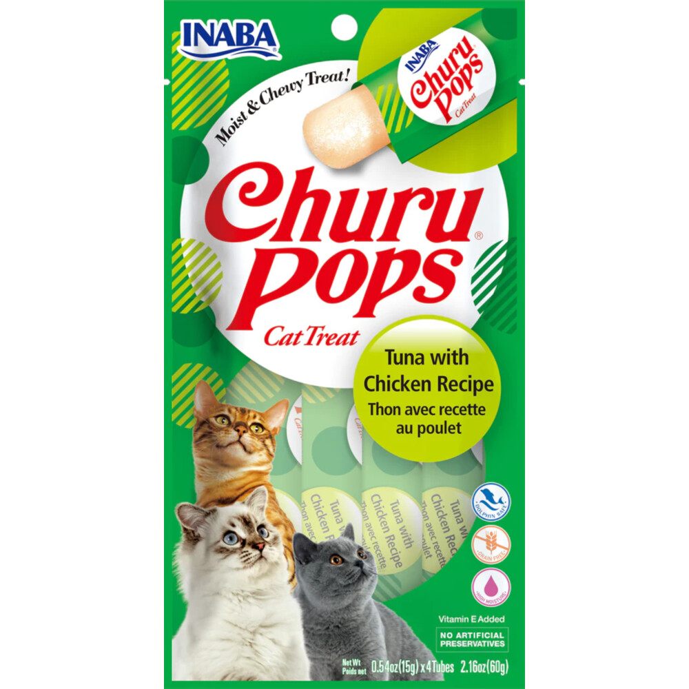 Inaba Kattensnack Pops Tonijn - Kip 60 gr