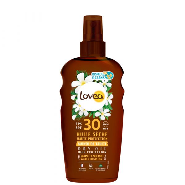 6x Lovea Sun Dry Oil Spray Zonnebrand SPF 30 150 ml