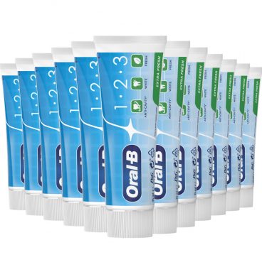 12x Oral-B Tandpasta 1-2-3 Frisse mint 75 ml