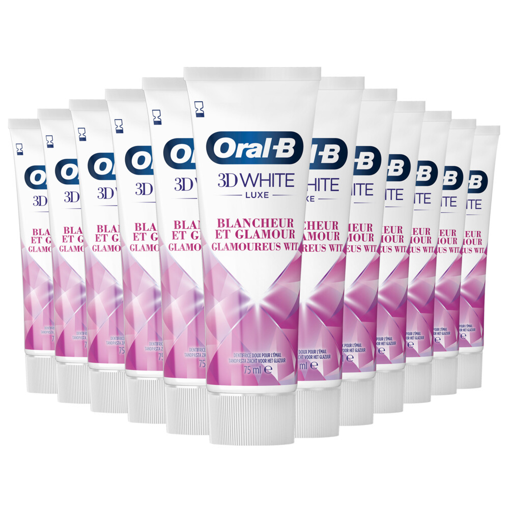 12x Oral-B Tandpasta 3D White Luxe Glamourous 75 ml