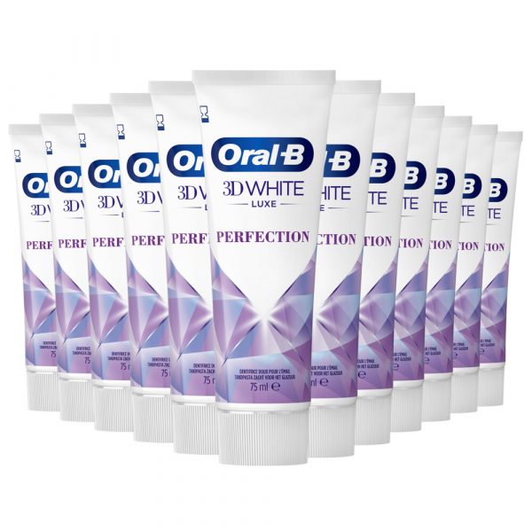 12x Oral-B Tandpasta 3D White Luxe Perfection 75 ml