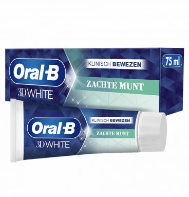 1+1 gratis: Oral-B Tandpasta 3D White Soft Mint 75 ml