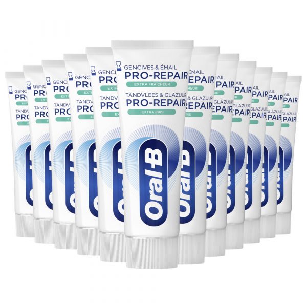 12x Oral-B Tandpasta Pro-Repair Tandvlees&Glazuur Extra Fris 75 ml