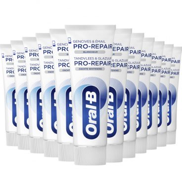 12x Oral-B Tandpasta Pro-Repair Tandvlees&Glazuur Zachte Whitening 75 ml