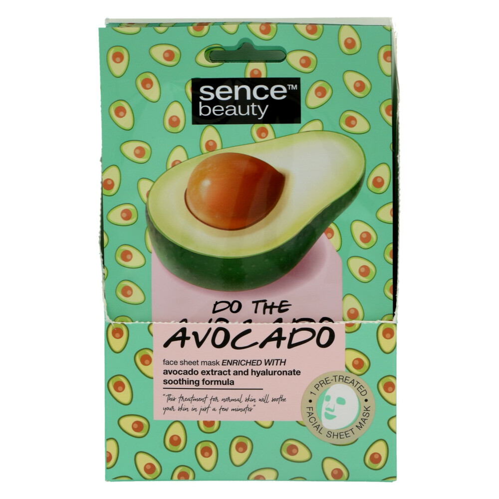 12x Sence Gezichtsmasker Sheet Avocado 20 ml