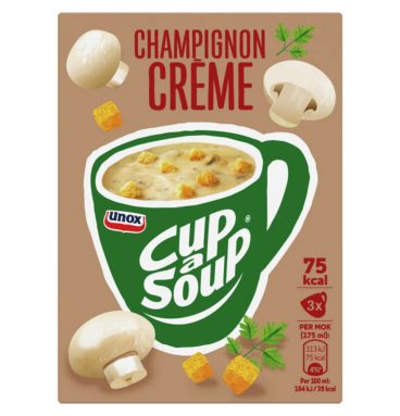 9x Unox Cup-a-Soup Champignon Crème 3 x 175 ml