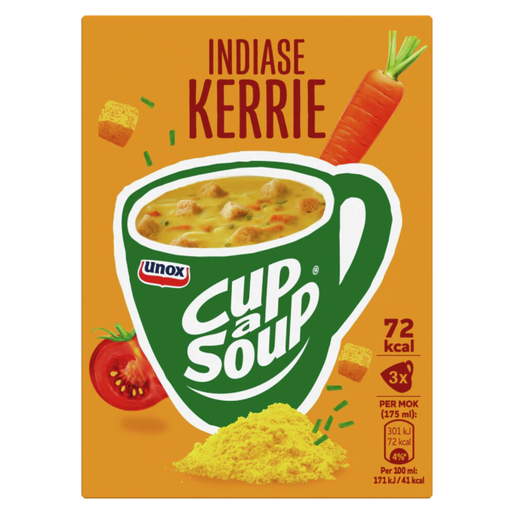 3x Unox Cup-a-Soup Indiase Kerrie 3 x 175 ml