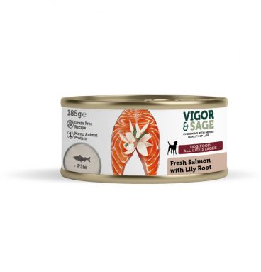 Vigor&Sage Hondenvoer Vers-in-Blik Zalm - Lily Root 185 gr