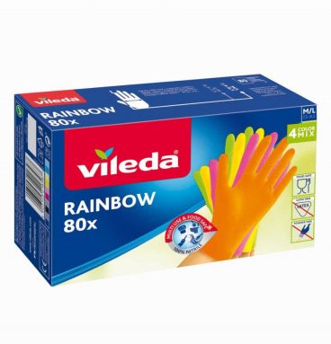 12x Vileda Rainbow Handschoenen 80 Stuks