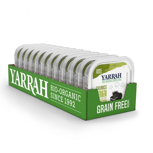 12x Yarrah Bio Hondenvoer Chunks Kip - Groenten 150 gr