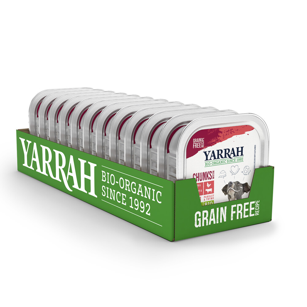 12x Yarrah Bio Hondenvoer Chunks Rund - Kip 150 gr