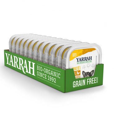 12x Yarrah Bio Hondenvoer Paté Kip 150 gr