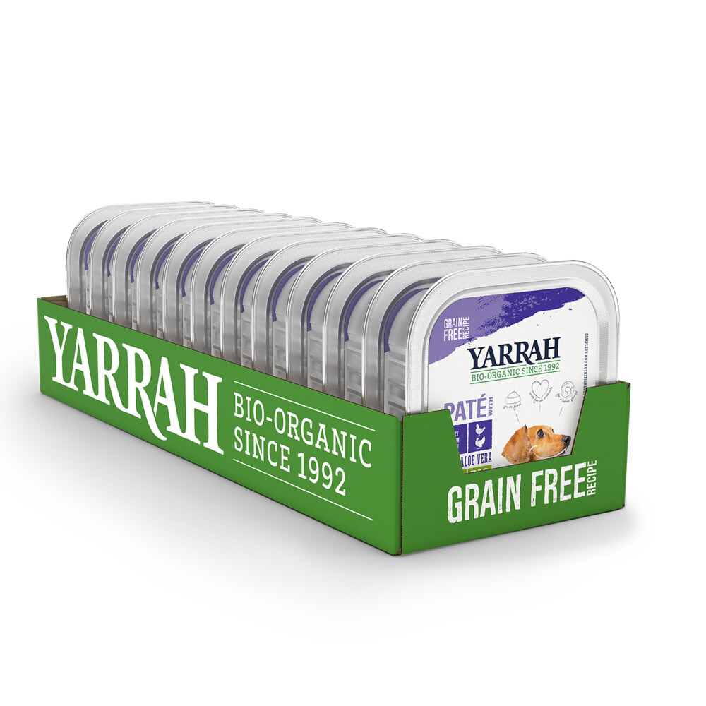 12x Yarrah Bio Hondenvoer Paté Kip - Kalkoen 150 gr