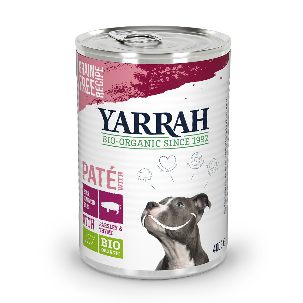 Yarrah Bio Hondenvoer Paté Varken 400 gr