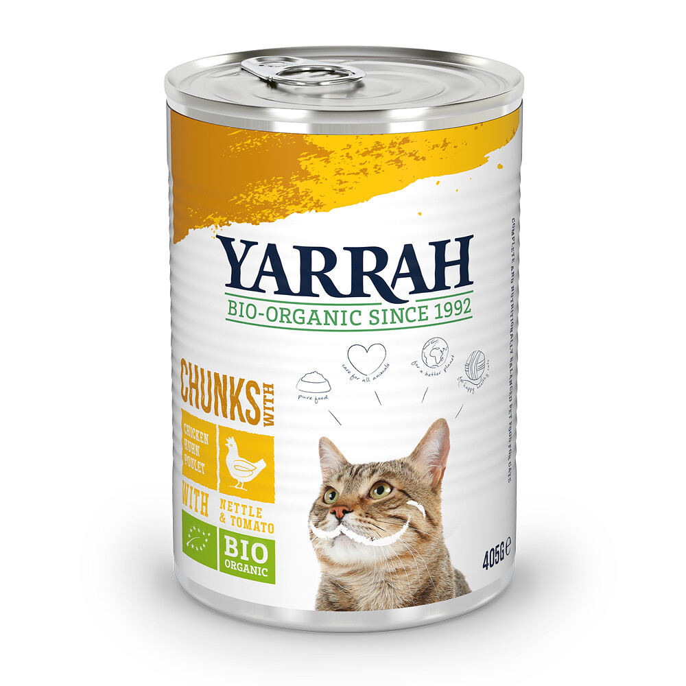 Yarrah Bio Kattenvoer Chunks Kip 405 gr