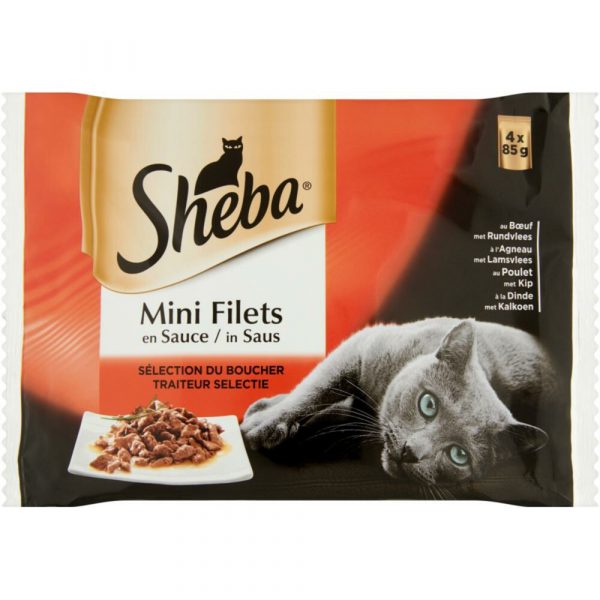 Sheba Delice Pouch Mini Filets In Saus Multipack 340 gr