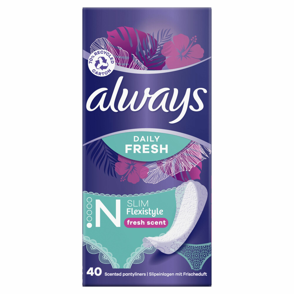 2+1 gratis: Always Inlegkruisjes Fresh Flexistyle 40 stuks