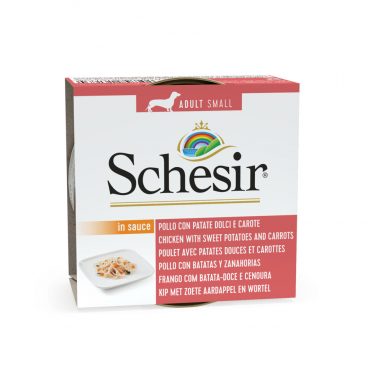 14x Schesir Hondenvoer Kip - Aardapppel Wortel in Saus 85 gr