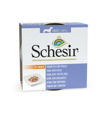 14x Schesir Hondenvoer Tonijn Erwten in Saus 85 gr