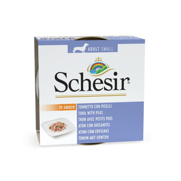 14x Schesir Hondenvoer Tonijn Erwten in Saus 85 gr