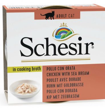 Schesir Kattenvoer Gekookte Kip en Zeebrasem 70 gr