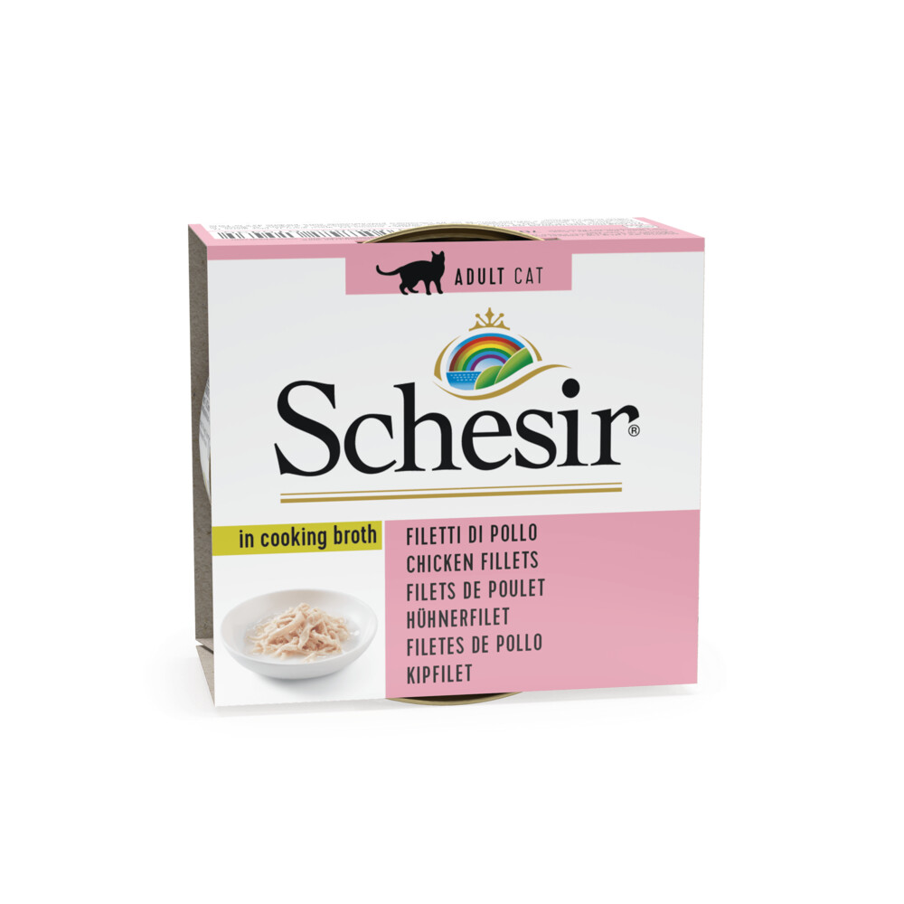 Schesir Kattenvoer Kipfilet in Bouillon 70 gr