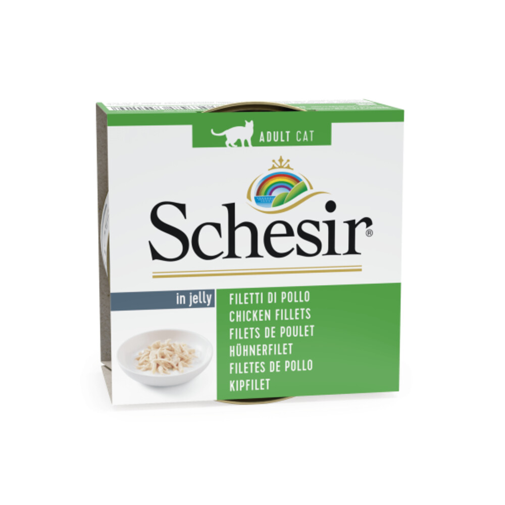 14x Schesir Kattenvoer Kipfilet in Gelei 85 gr