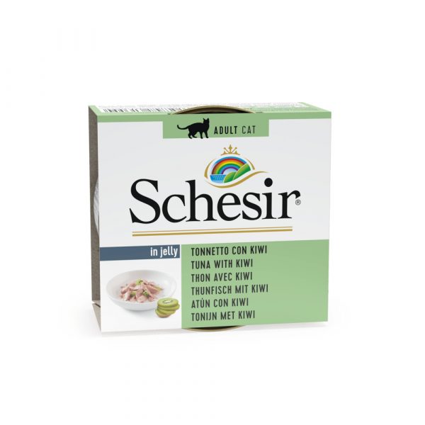 14x Schesir Kattenvoer Tonijn - Kiwi 75 gr