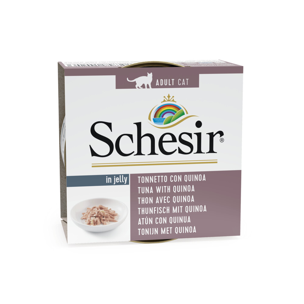 14x Schesir Kattenvoer Tonijn - Quinoa in Gelei 85 gr