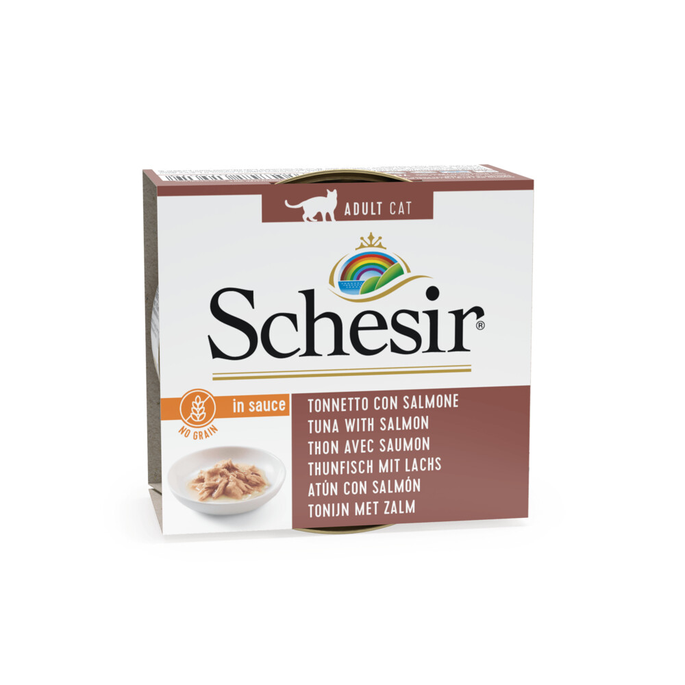 Schesir Kattenvoer Tonijn Zalm in Saus 70 gr