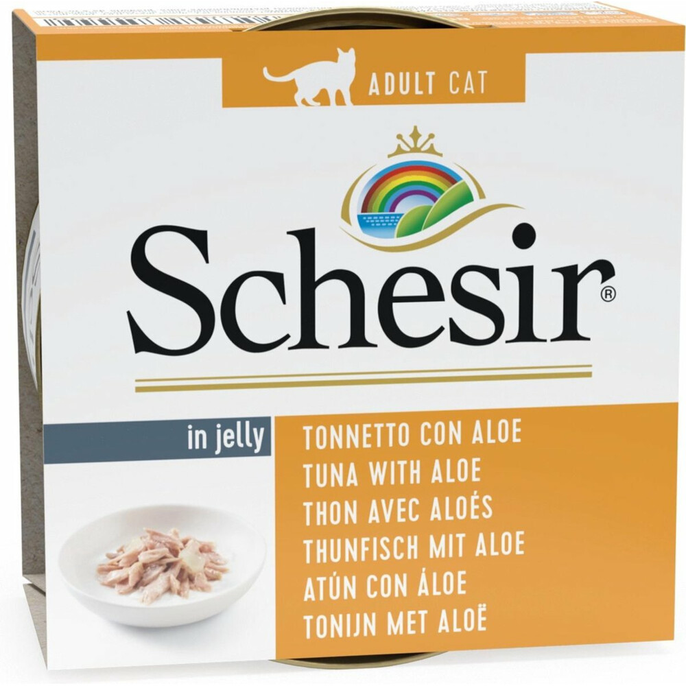 Schesir Kattenvoer Tonijn en Aloë in Gelei 85 gr