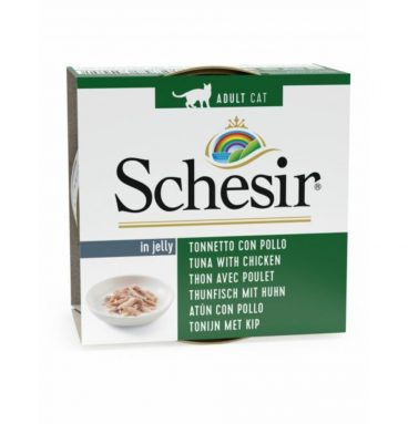 Schesir Kattenvoer Tonijn en Kip in Gelei 85 gr