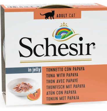 14x Schesir Kattenvoer Tonijn en Papaya in Gelei 75 gr