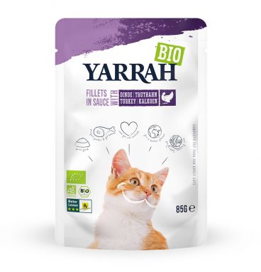 14x Yarrah Bio Kattenvoer Kalkoen 85 gr