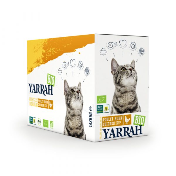 14x Yarrah Bio Kattenvoer Kip 85 gr