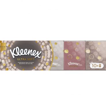 3x Kleenex Ultrasoft Zakdoekjes 10 pakjes