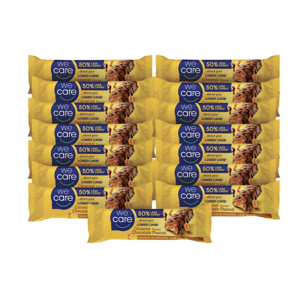 15x WeCare Lower Carb Reep Caramel Chocolate Peanut 35 gr