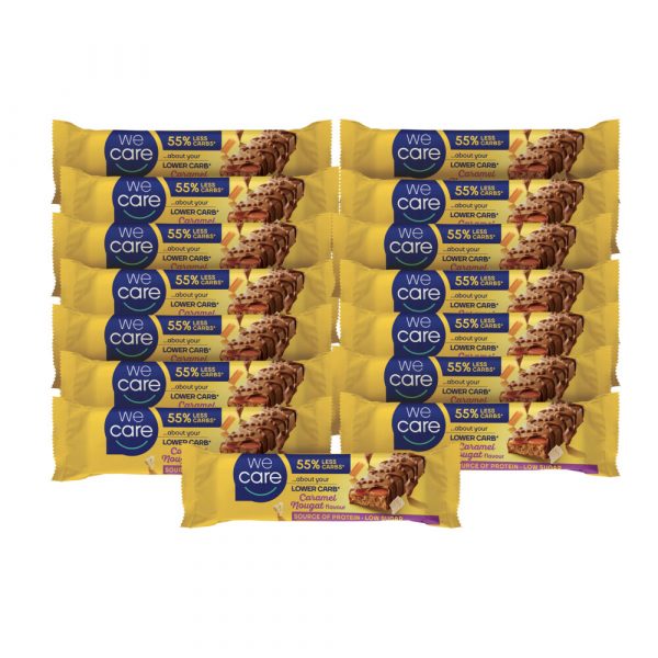 15x WeCare Lower Carb Reep Caramel Nougat 35 gr