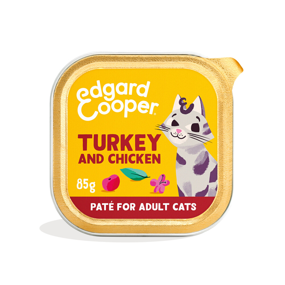 Edgard&Cooper Kattenvoer Adult Pate Kalkoen - Kip 85 gr