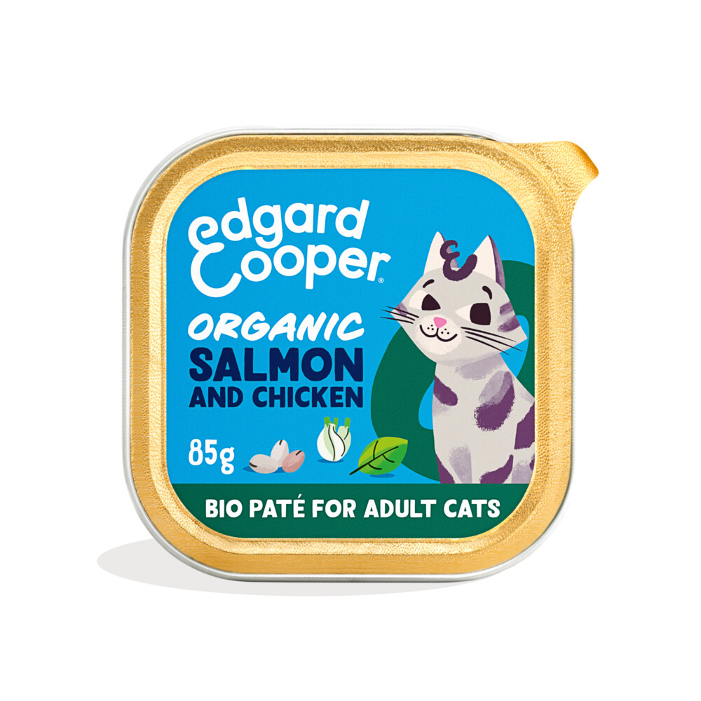 Edgard&Cooper Kattenvoer Adult Pate Zalm - Kip 85 gr