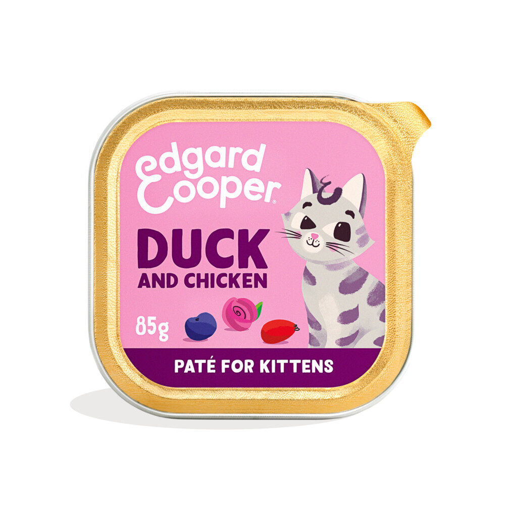 Edgard&Cooper Kattenvoer Kitten Pate Eend - Kip 85 gr