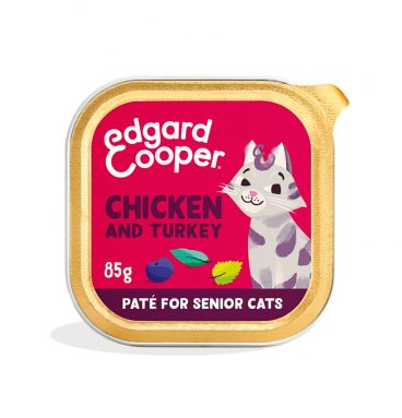 Edgard&Cooper Kattenvoer Senior Pate Kip - Kalkoen 85 gr