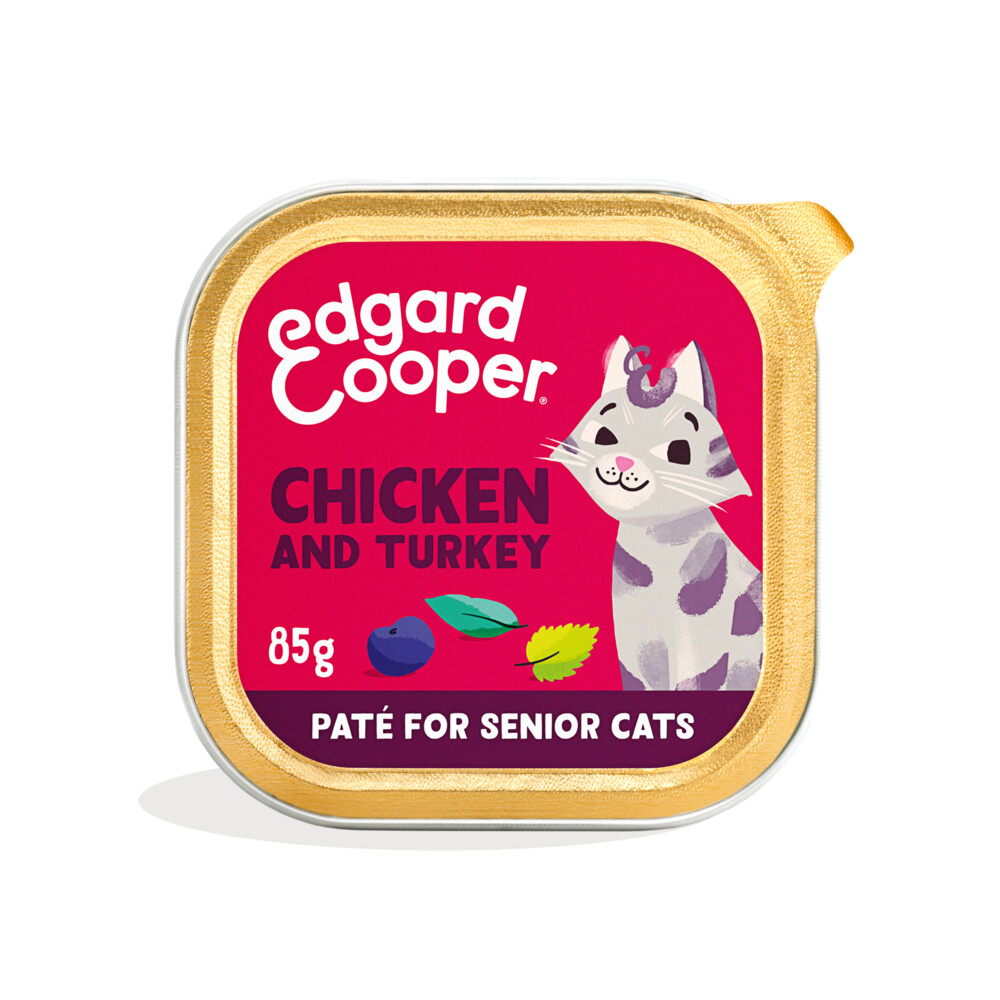 Edgard&Cooper Kattenvoer Senior Pate Kip - Kalkoen 85 gr